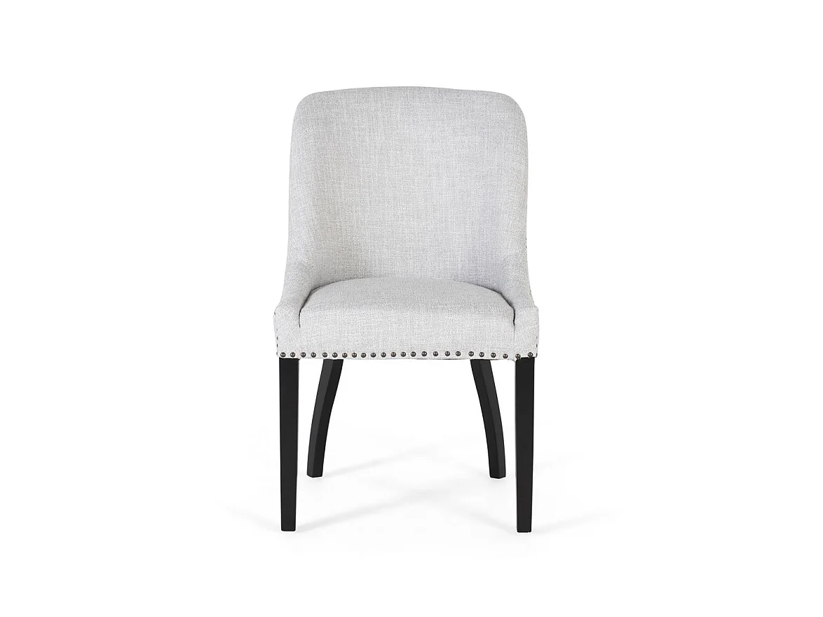 Kavel van 2 chaise longues in grijze stof
