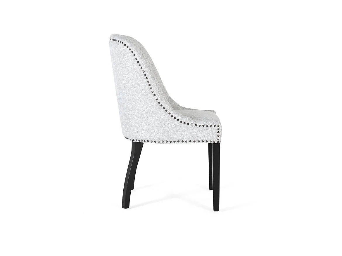 Kavel van 2 chaise longues in grijze stof