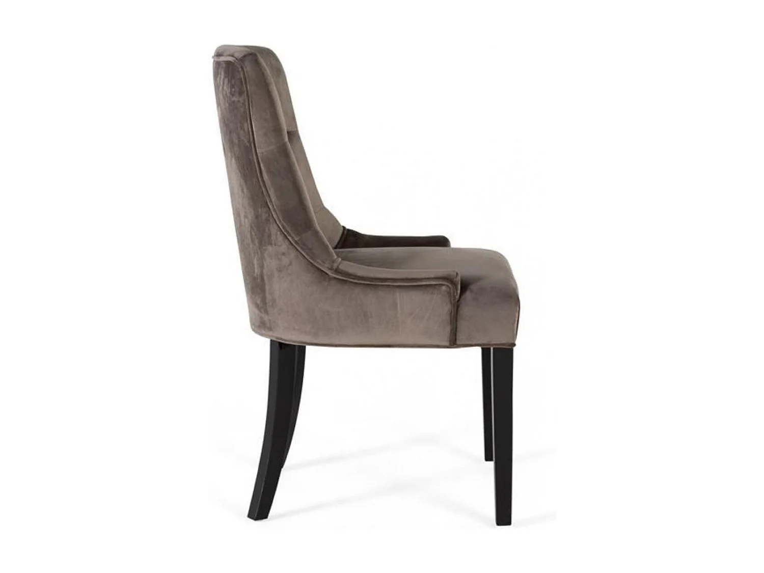 Ensemble de 4 chaises recouvertes de polyester finition velours