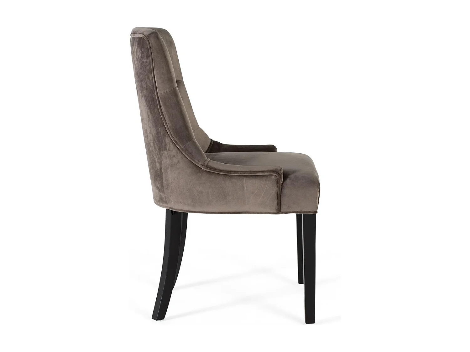 Ensemble de 4 chaises recouvertes de polyester finition velours