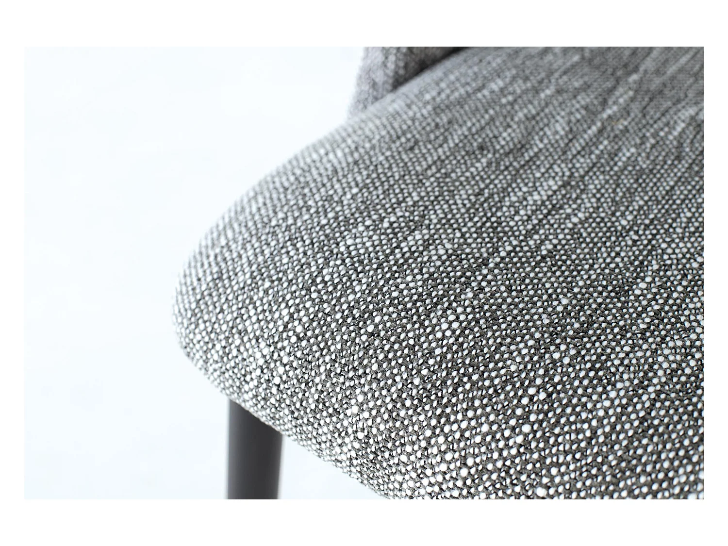 Lot de 2 chaises en tissu gris et métal