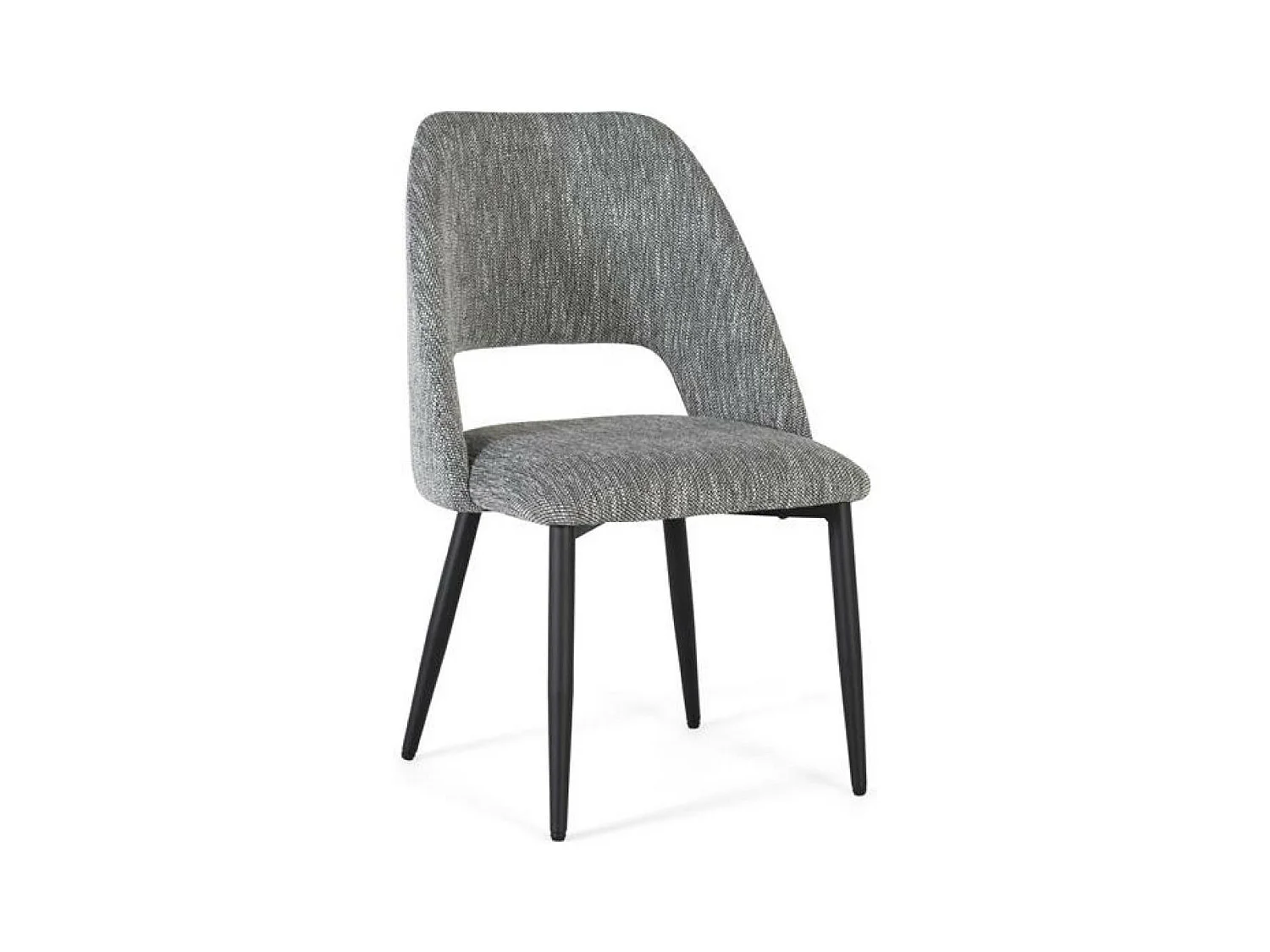 Lot de 2 chaises Tissu Gris - Décoration d'Autrefois