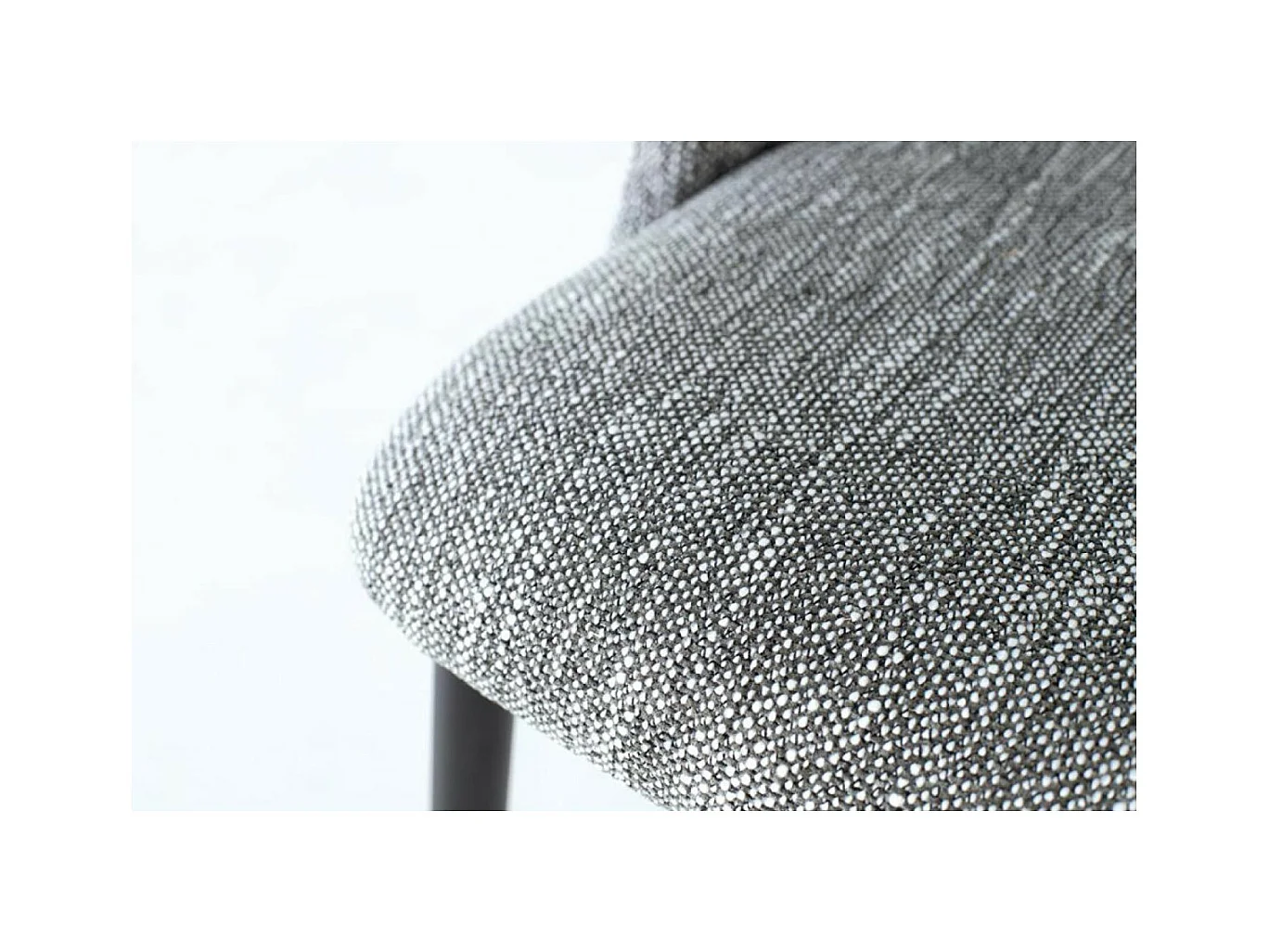 Set aus 4 Stühlen aus grauem Stoff und Metall