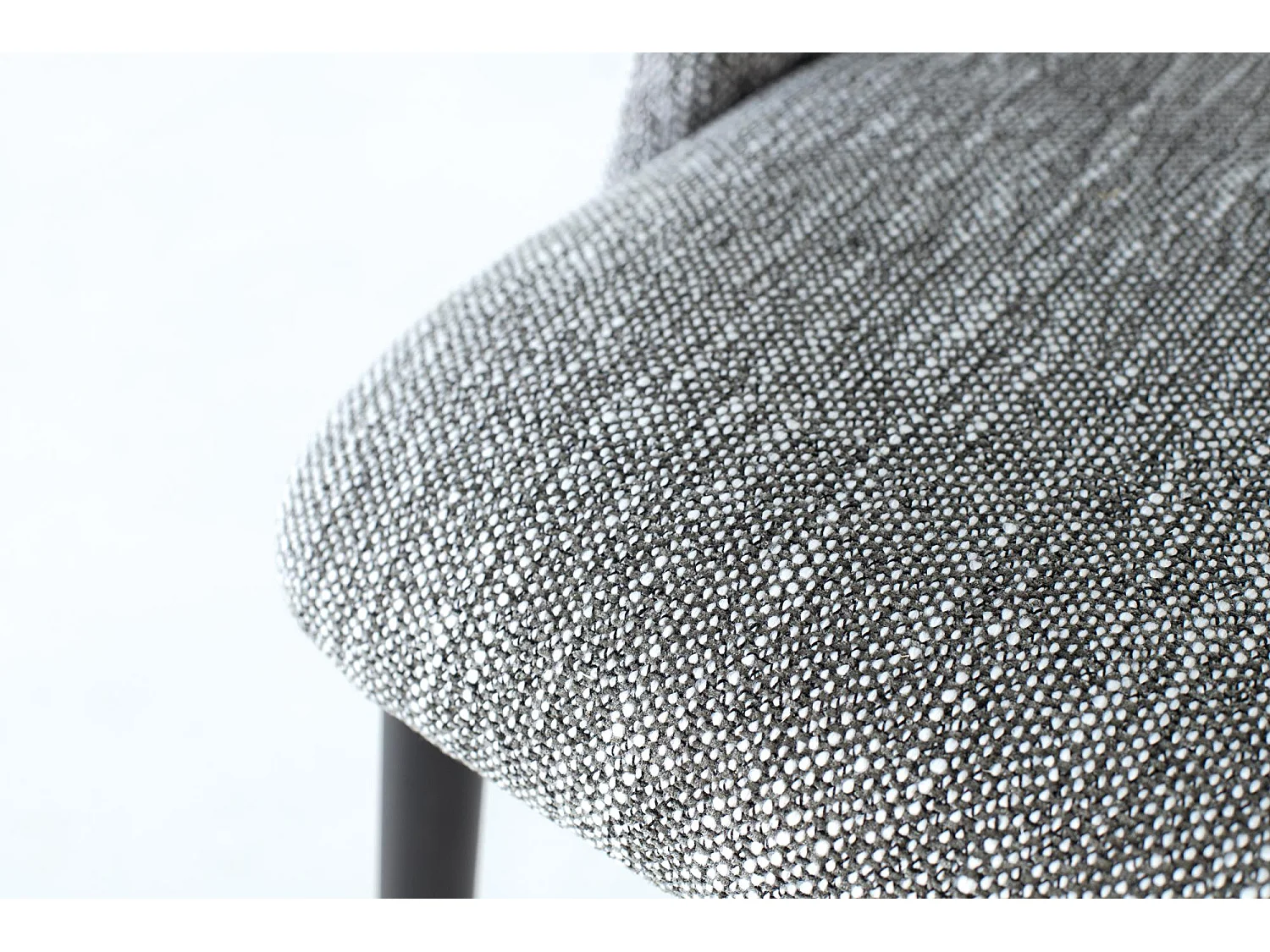 Lot de 2 chaises en tissu gris et métal