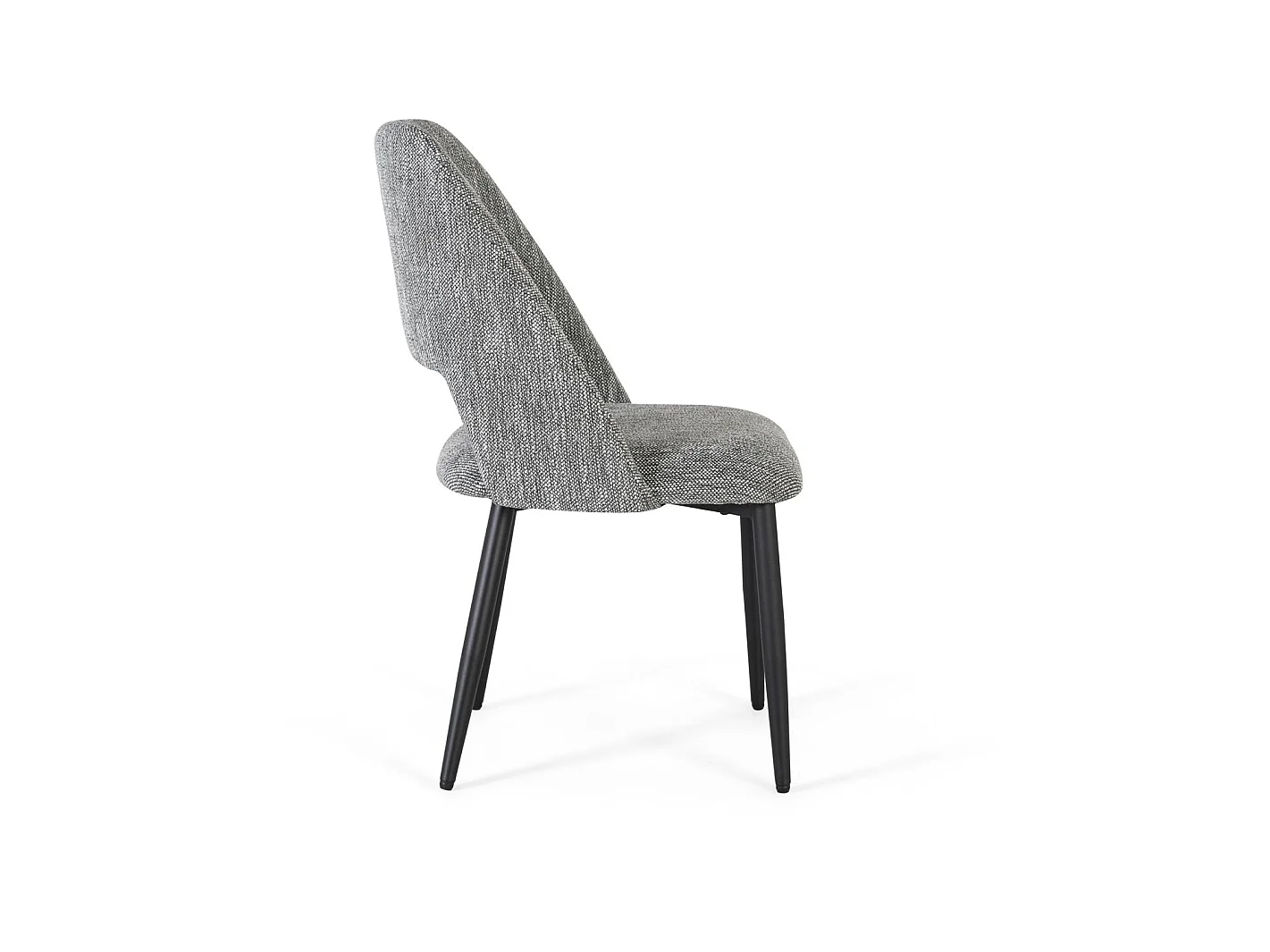 Kavel van 2 chaise longues in grijs en metalen stof