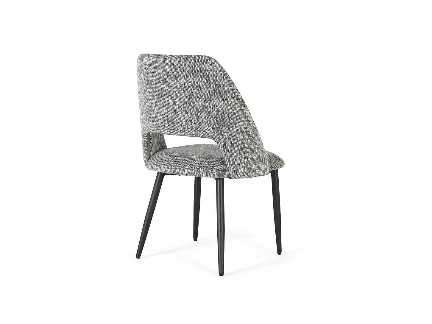 Kavel van 2 chaise longues in grijs en metalen stof
