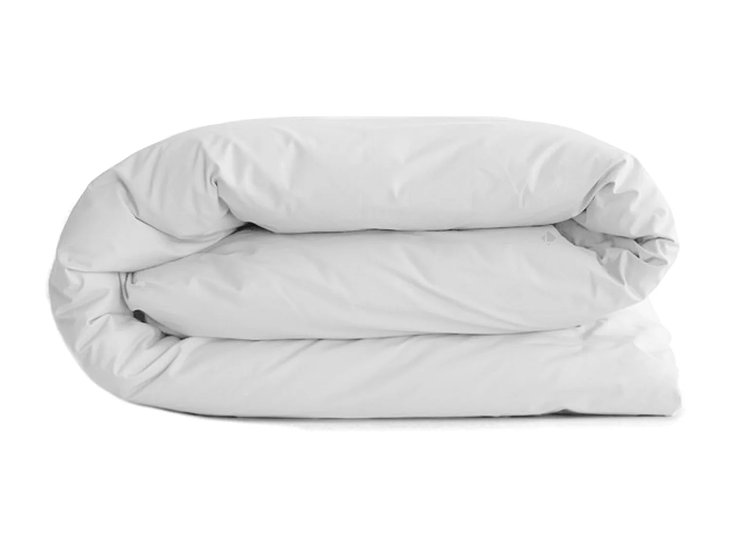 Housse de couette uni 240x220 cm percale de coton MANOIR blanc Neige