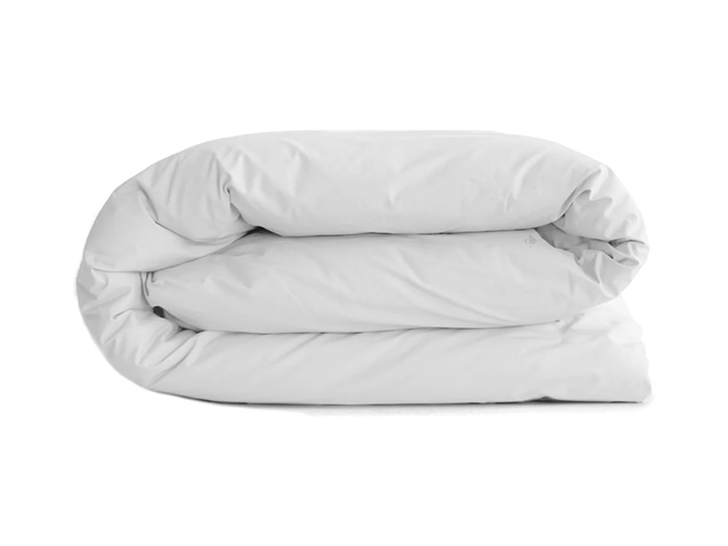 Housse de couette uni 240x220 cm percale de coton MANOIR blanc Neige