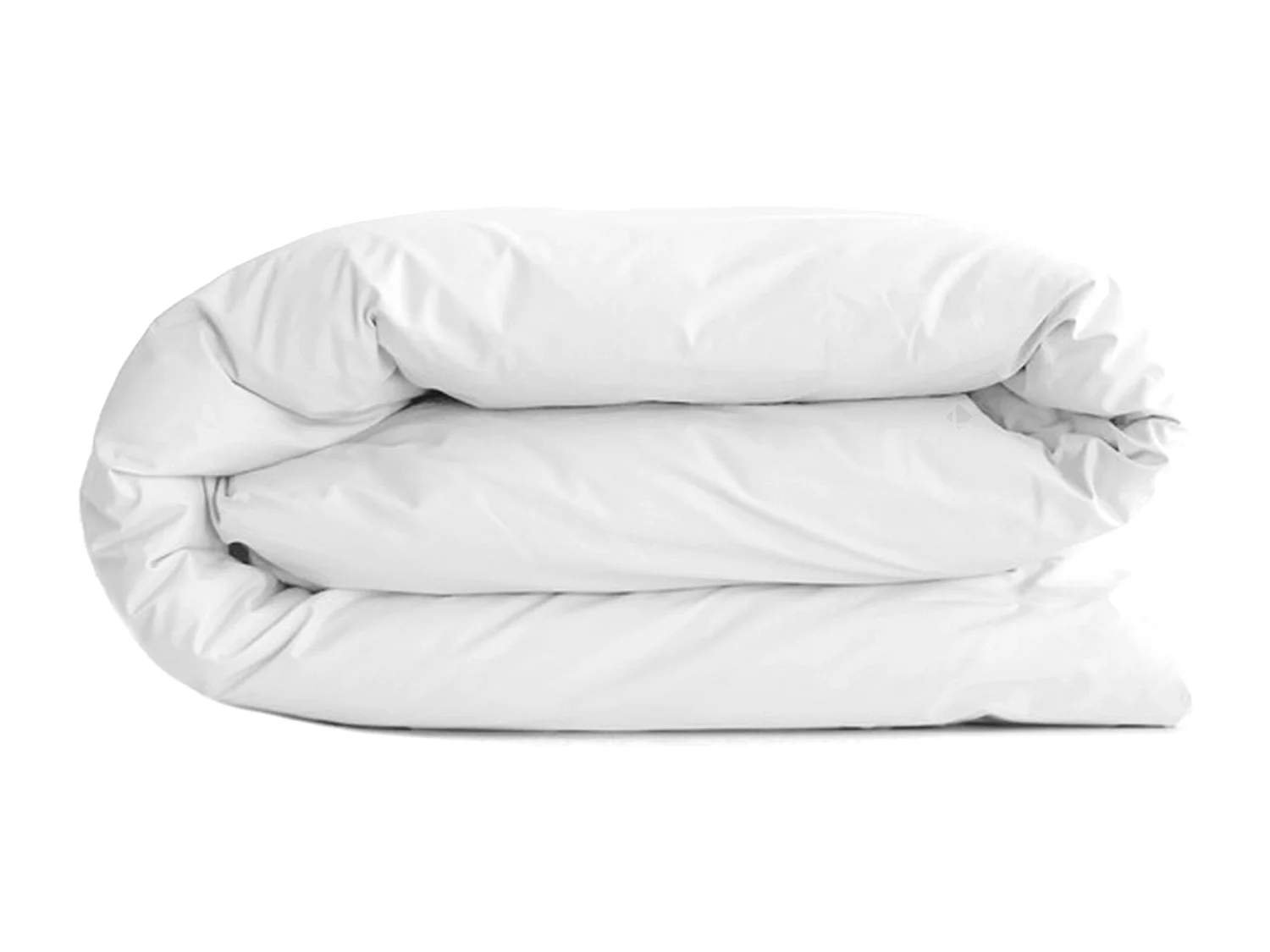 Housse de couette uni 240x220 cm percale de coton MANOIR blanc Neige