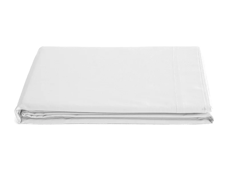 Drap plat 180x290 cm percale de coton MANOIR gris Perle