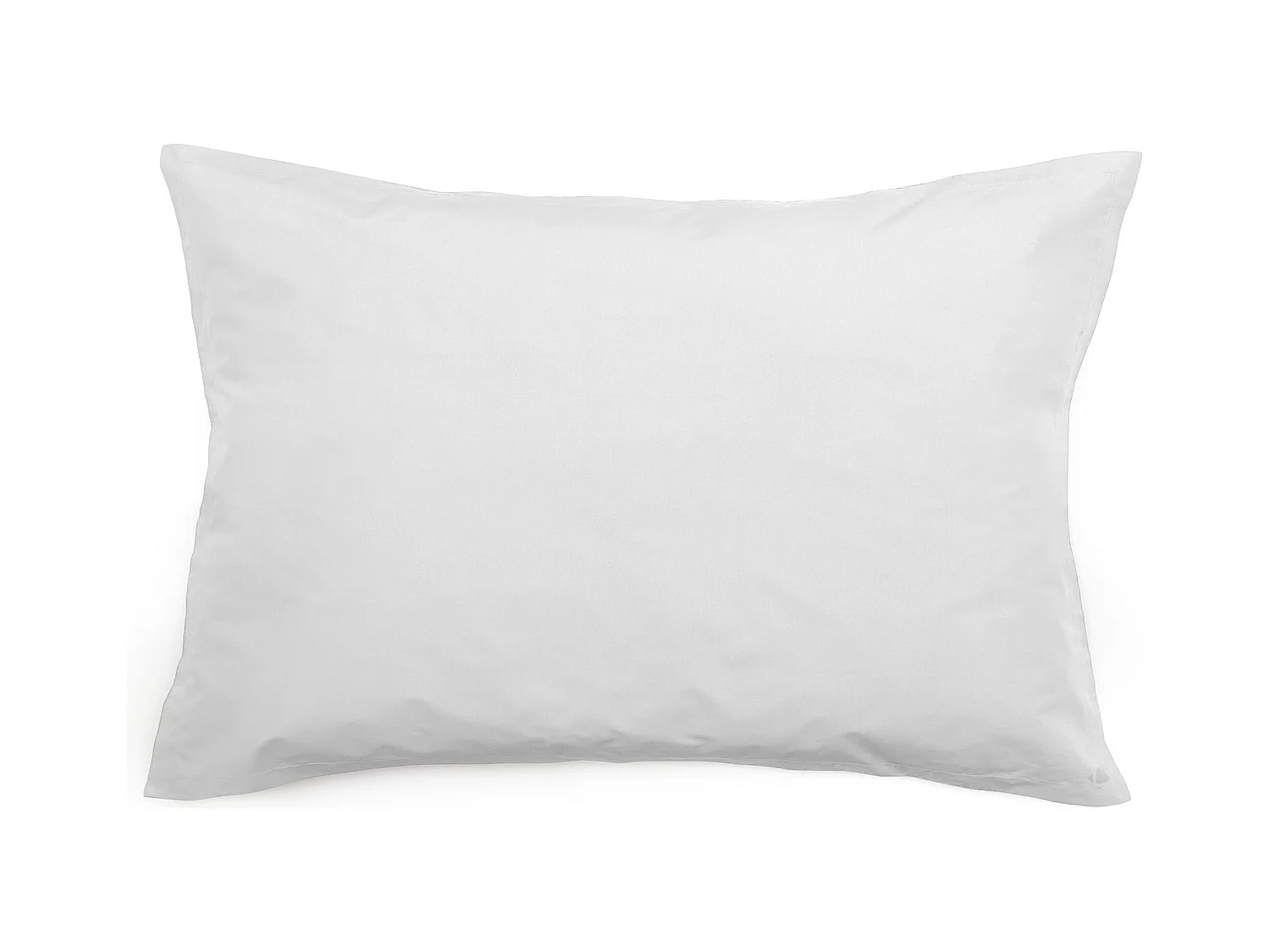 Taie d'oreiller volants plats 50x70 cm percale MANOIR gris Perle