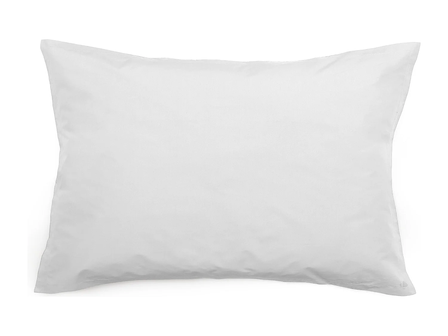 Taie d'oreiller volants plats 50x70 cm percale MANOIR gris Perle