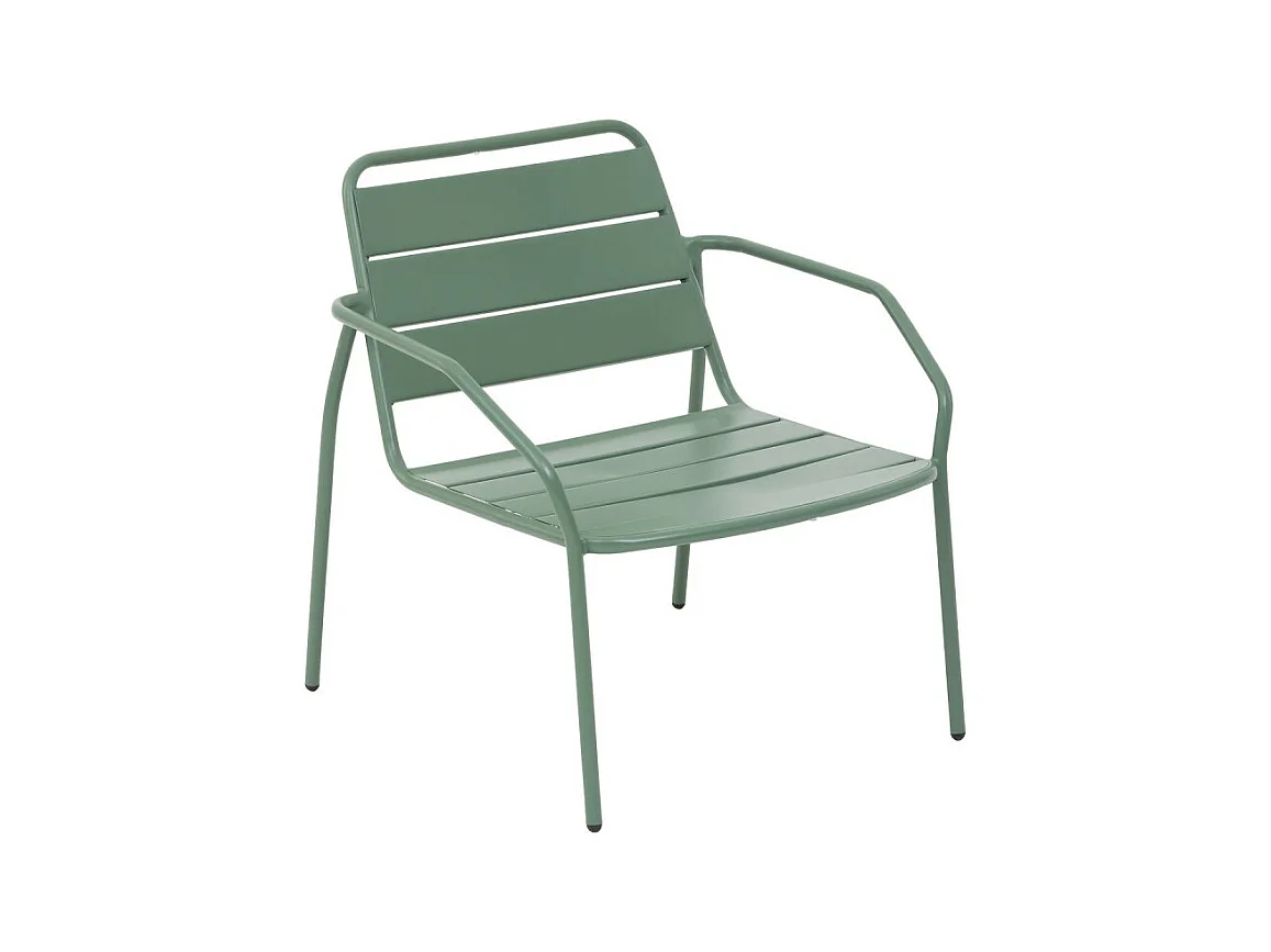 Fauteuil salon extérieur métal Phuket olive Hespéride