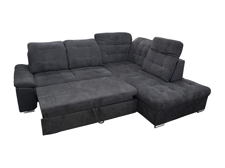 Canapé d'angle droit Karolina convertible têtières ajustables