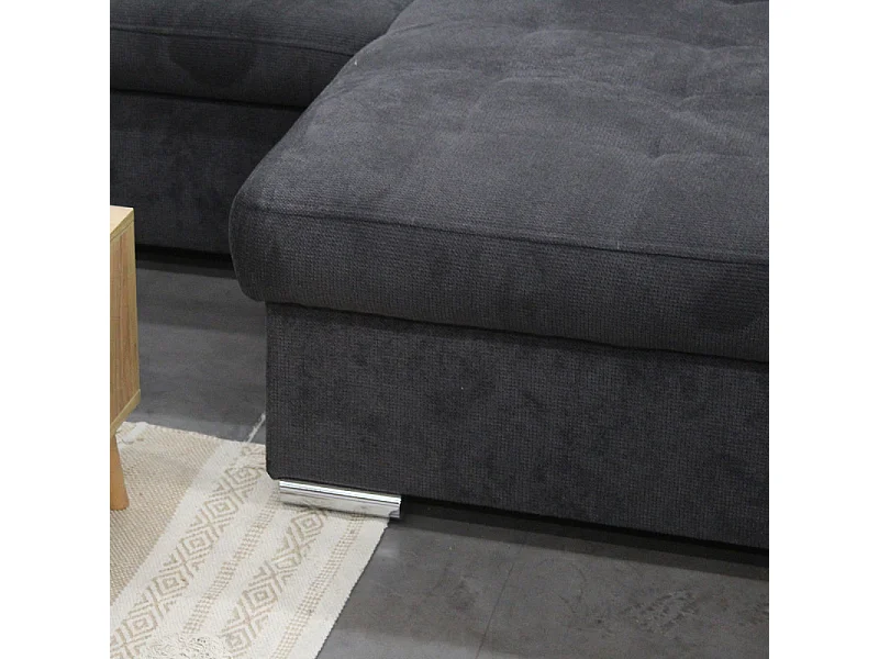 Canapé d'angle droit Karolina convertible têtières ajustables