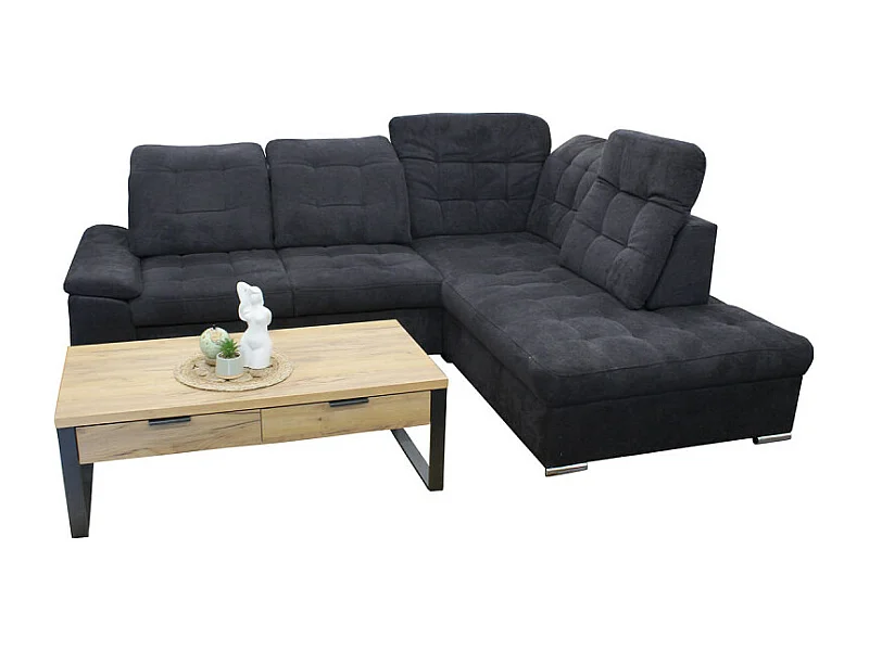 Canapé d'angle droit Karolina convertible têtières ajustables