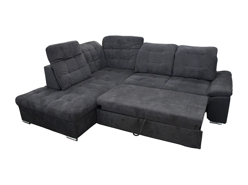 Canapé d'angle gauche Karolina convertible têtières ajustables