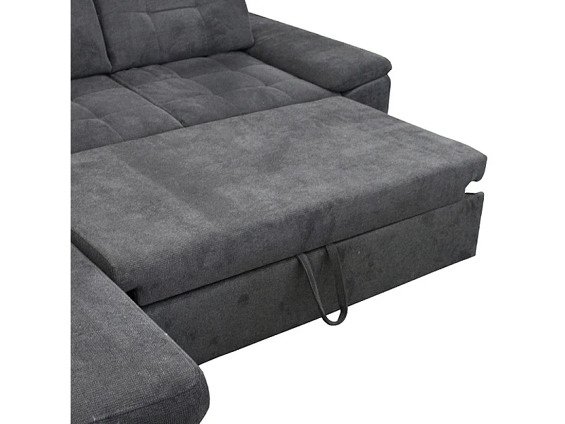 Canapé d'angle gauche Karolina convertible têtières ajustables