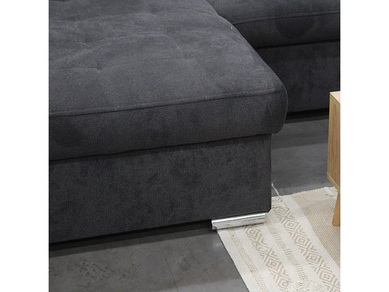 Canapé d'angle gauche Karolina convertible têtières ajustables