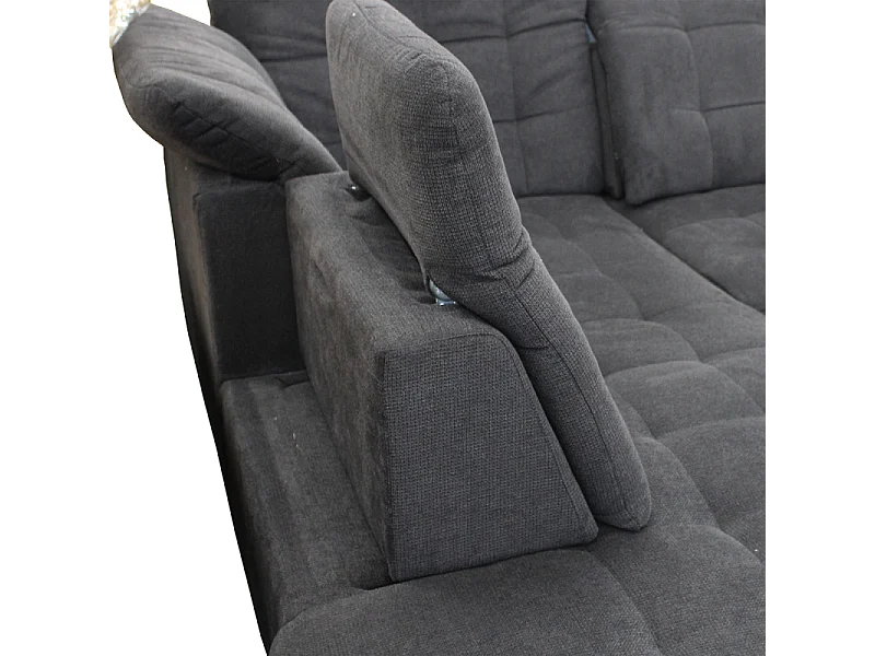 Canapé d'angle gauche Karolina convertible têtières ajustables