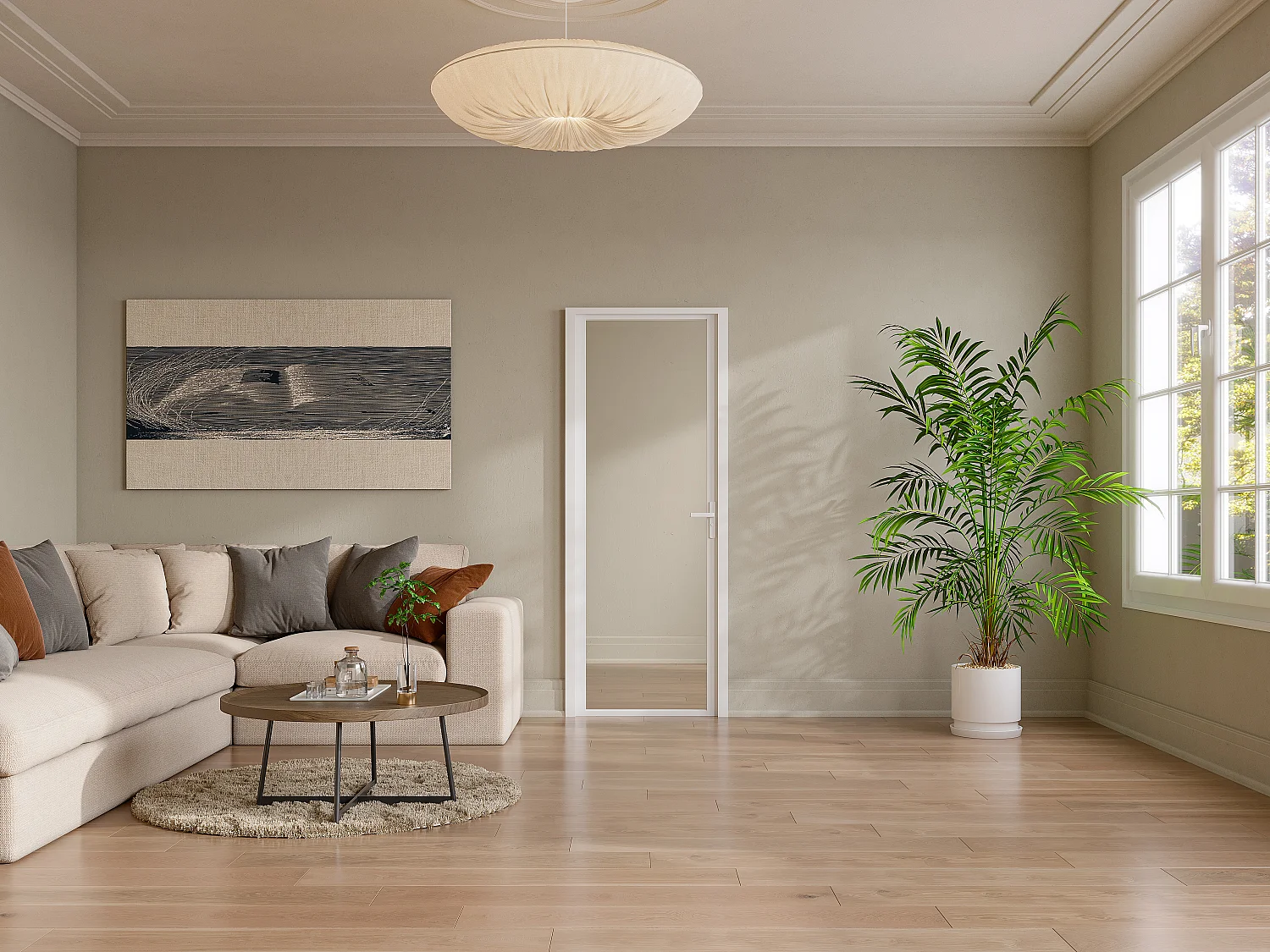 Bloc porte réversible en aluminium et verre trempé - H204 x L73 cm - Blanc - LOXTON