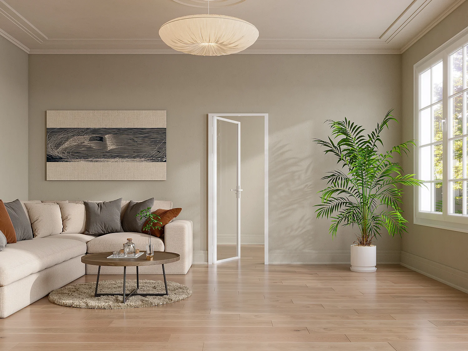 Puerta reversible de aluminio y vidrio templado - Alt. 204 x L73 cm - Blanco - LOXTON