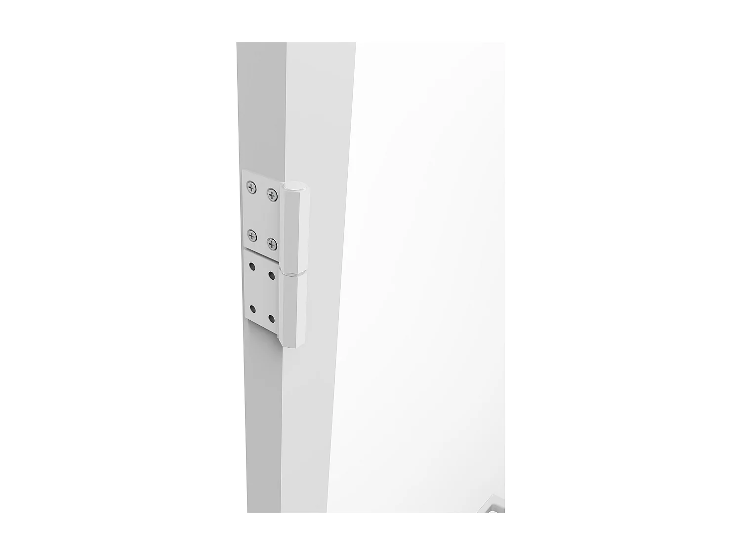 Bloc porte réversible à deux battants en aluminium et verre trempé - 2 x H204 x L73 cm - Blanc - LOXTON