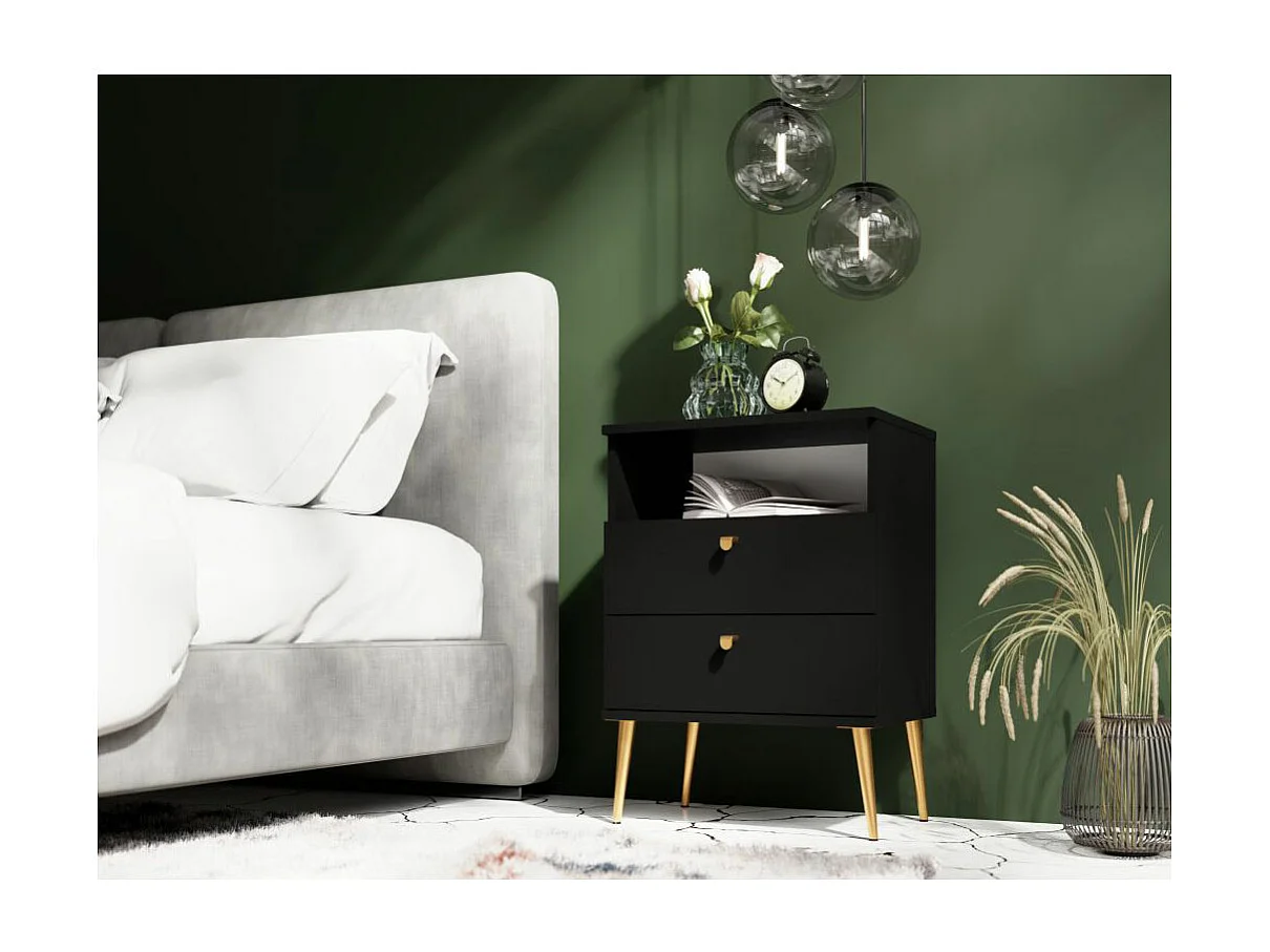 NACHTTISCH High schwarz 50 / 34 / 69,5cm