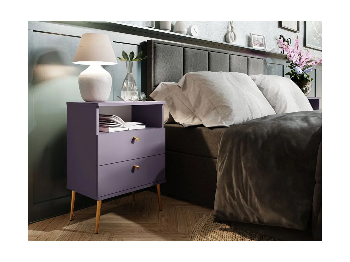 NACHTTISCH High pflaumefarben 50 / 34 / 69,5cm