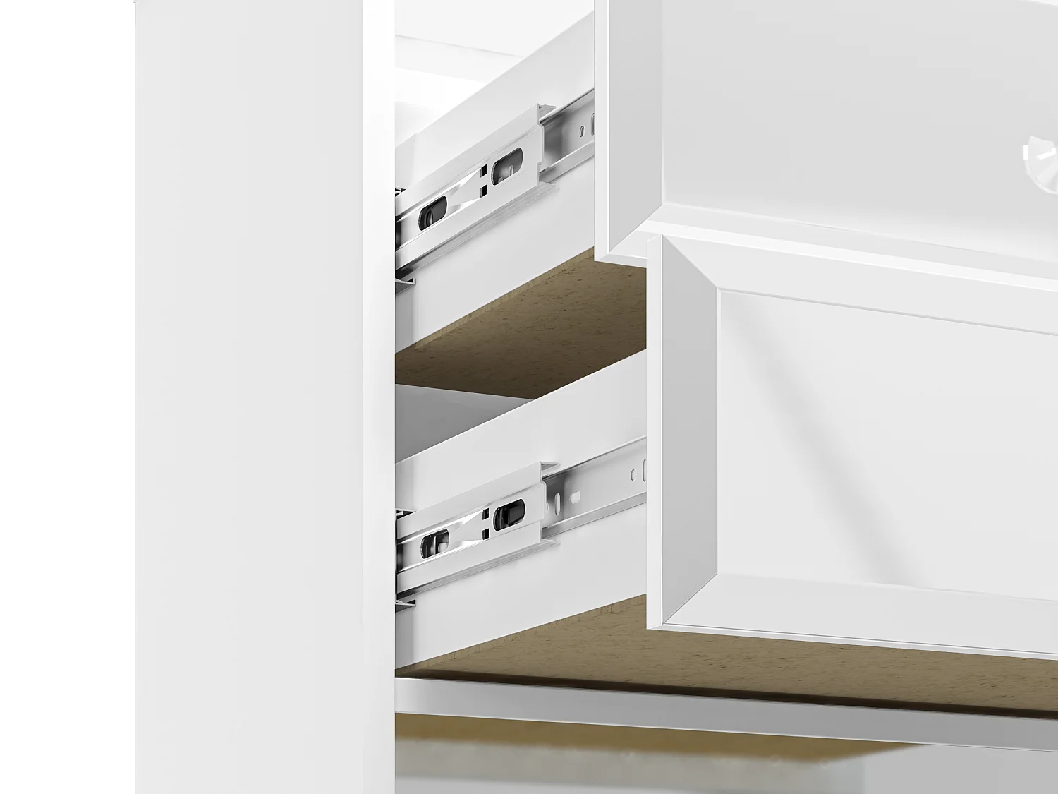 NACHTKONSOLE Glamour weiß / weiß hochglanz 45 / 34 / 53cm