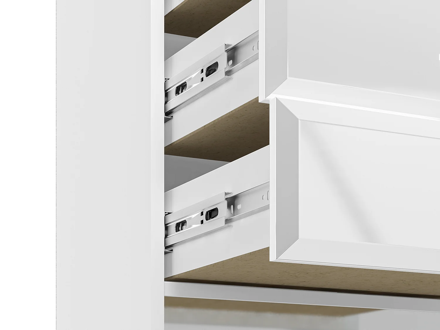 NACHTKONSOLE Glamour weiß / weiß hochglanz  45 / 34 / 68cm