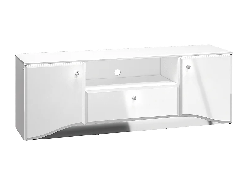 LOWBOARD Glamour weiß / weiß hochglanz 160 / 41 / 56cm