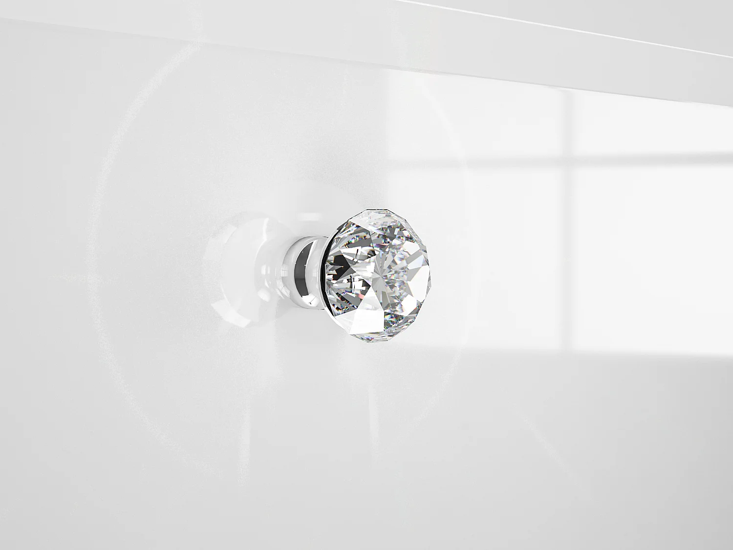 LOWBOARD Glamour weiß / weiß hochglanz 160 / 41 / 56cm