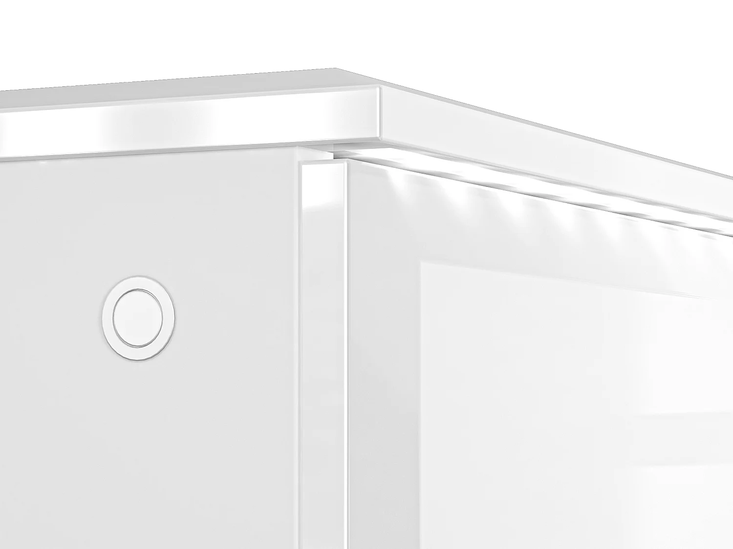 LOWBOARD Glamour weiß / weiß hochglanz 160 / 41 / 56cm