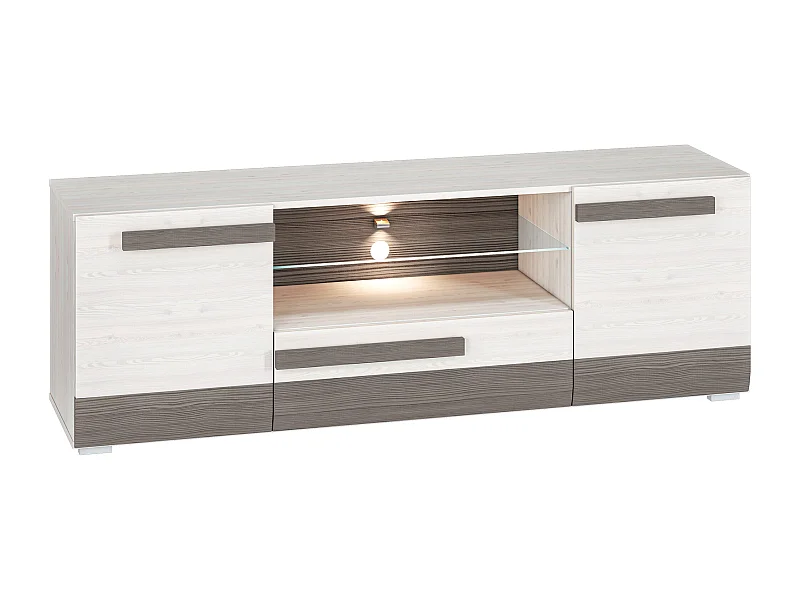 LOWBOARD Blanco Pinie weiß / grau 165 / 42 / 55cm