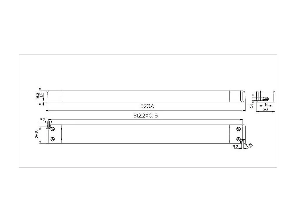 Fuente de alimentación Snappy Ultra Slim IP20 de 100 W y 24 V