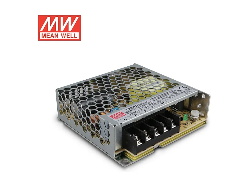 75W 24V voeding vanuit LRS-75-24 aansluitdoos