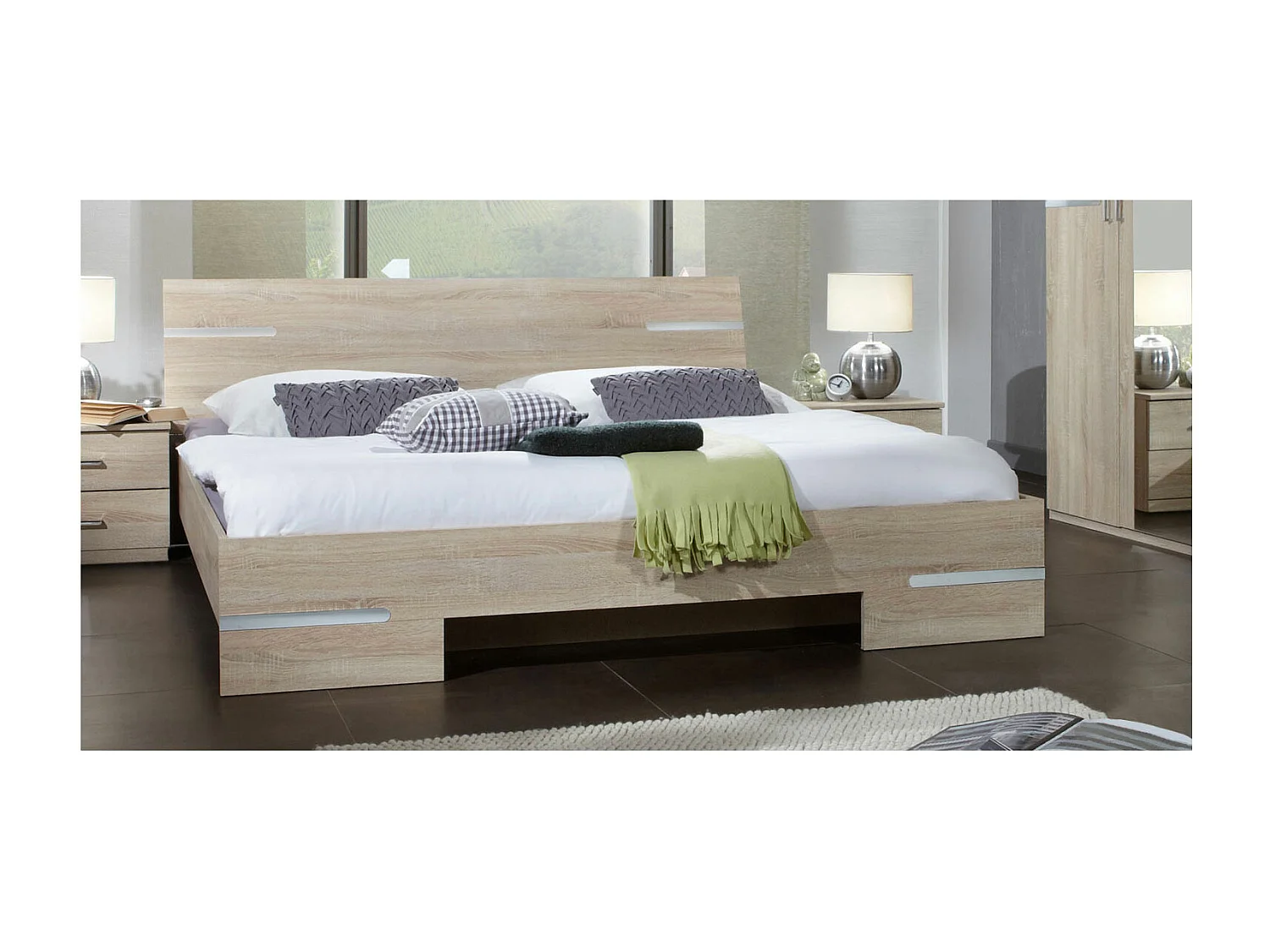 DOPPELBETT Anna Eiche sägerau 149 / 210 / 81cm