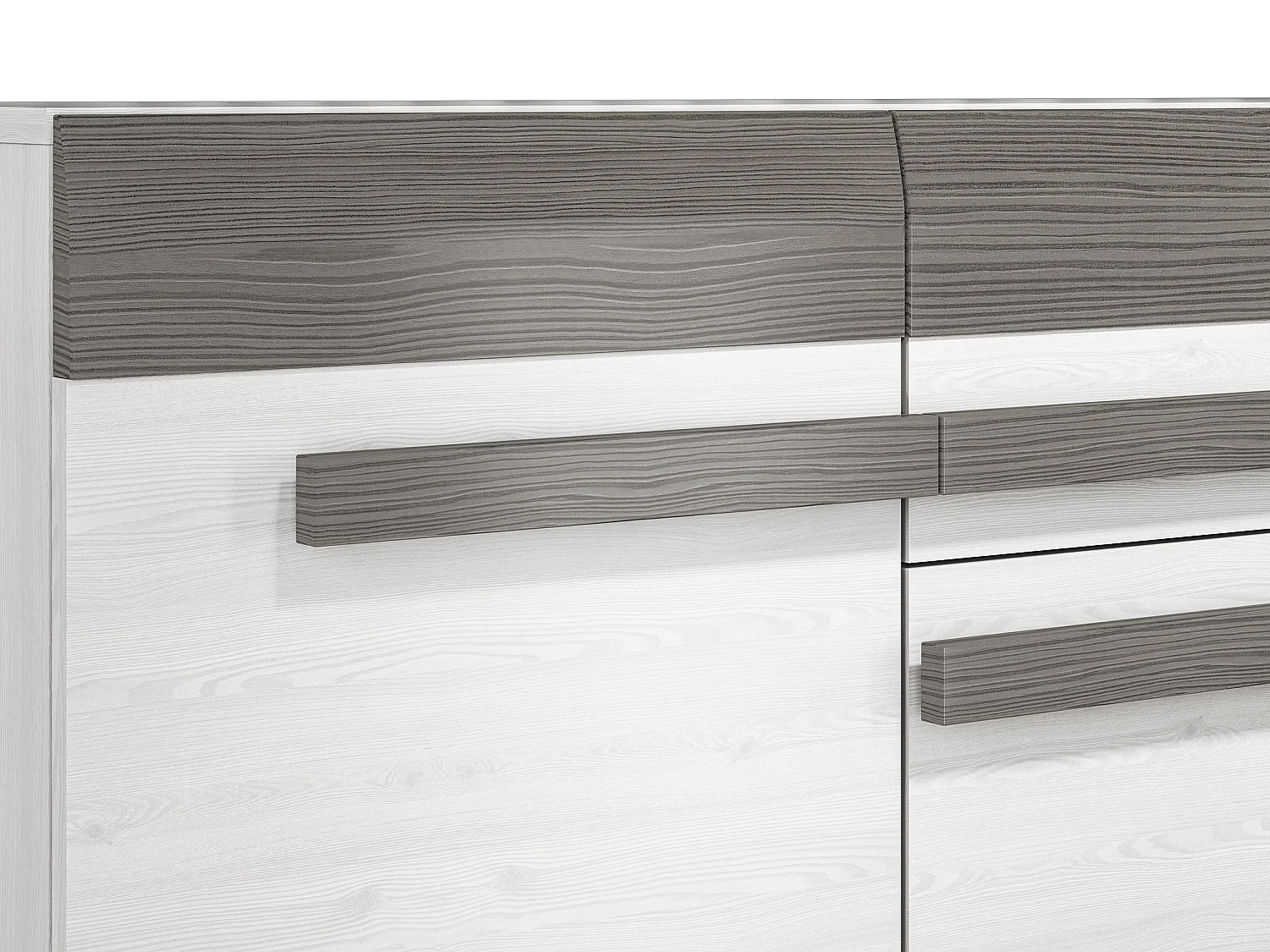 SIDEBOARD Blanco Pinie weiß / grau 165 / 42 / 96cm