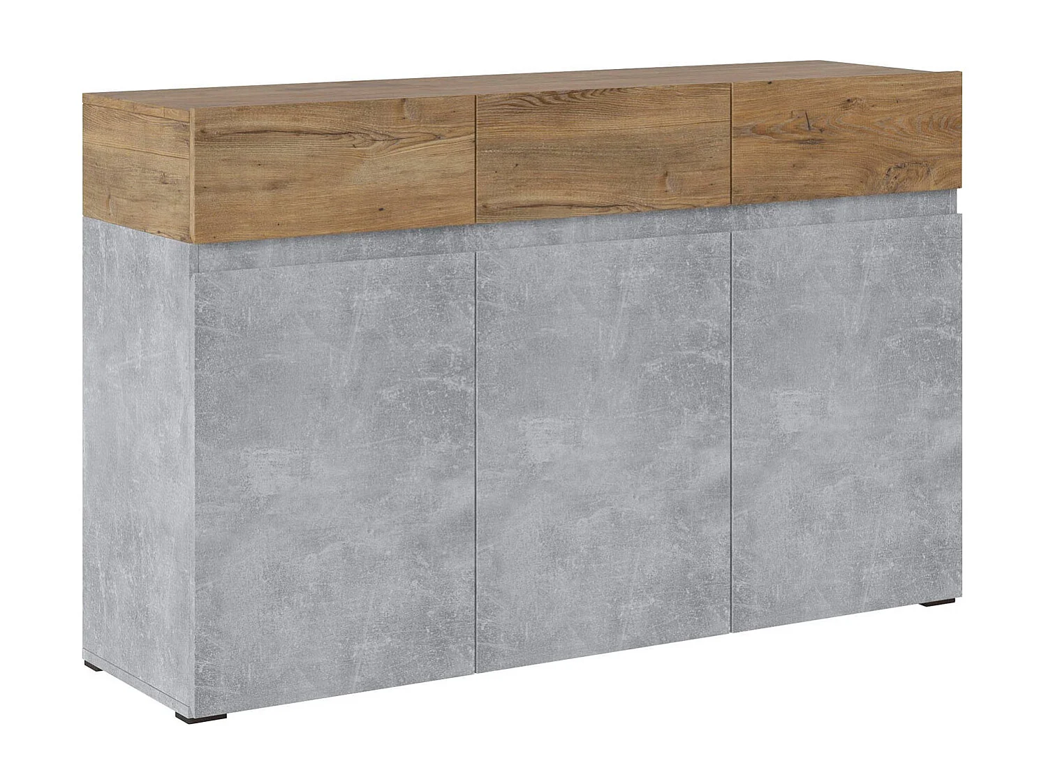 SIDEBOARD Rimini Beton / Kastanienfarben 135 / 40 / 86cm