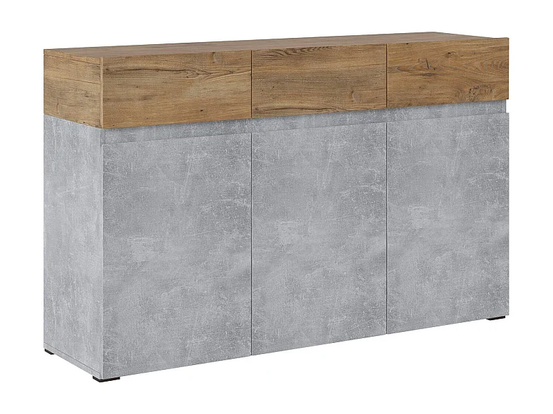SIDEBOARD Rimini Beton / Kastanienfarben 135 / 40 / 86cm