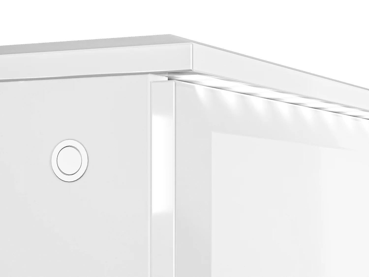 SIDEBOARD Glamour weiß / weiß hochglanz 160 / 41 / 85cm