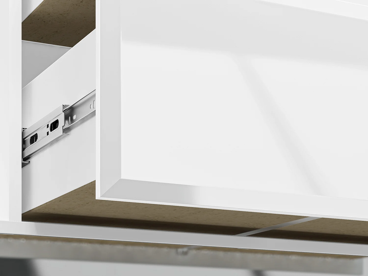 SIDEBOARD Glamour weiß / weiß hochglanz 160 / 41 / 85cm