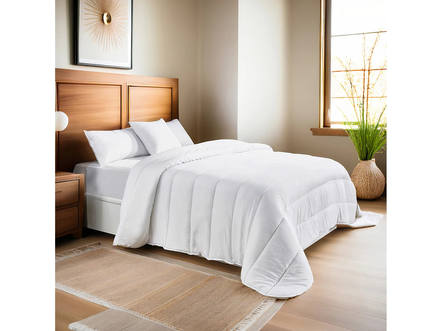 Edredão Nórdico 280 x 240 cm | PIKOLIN HOME | Antialérgico | Transpirável e Hipoalergénico | Inverno