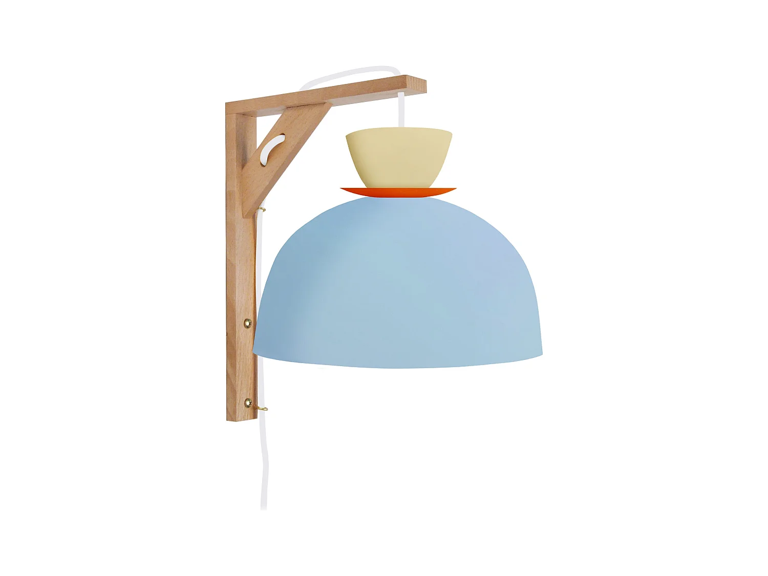 Applique TOSEL ,bois,Bleu,H30xD24,5xP28cm