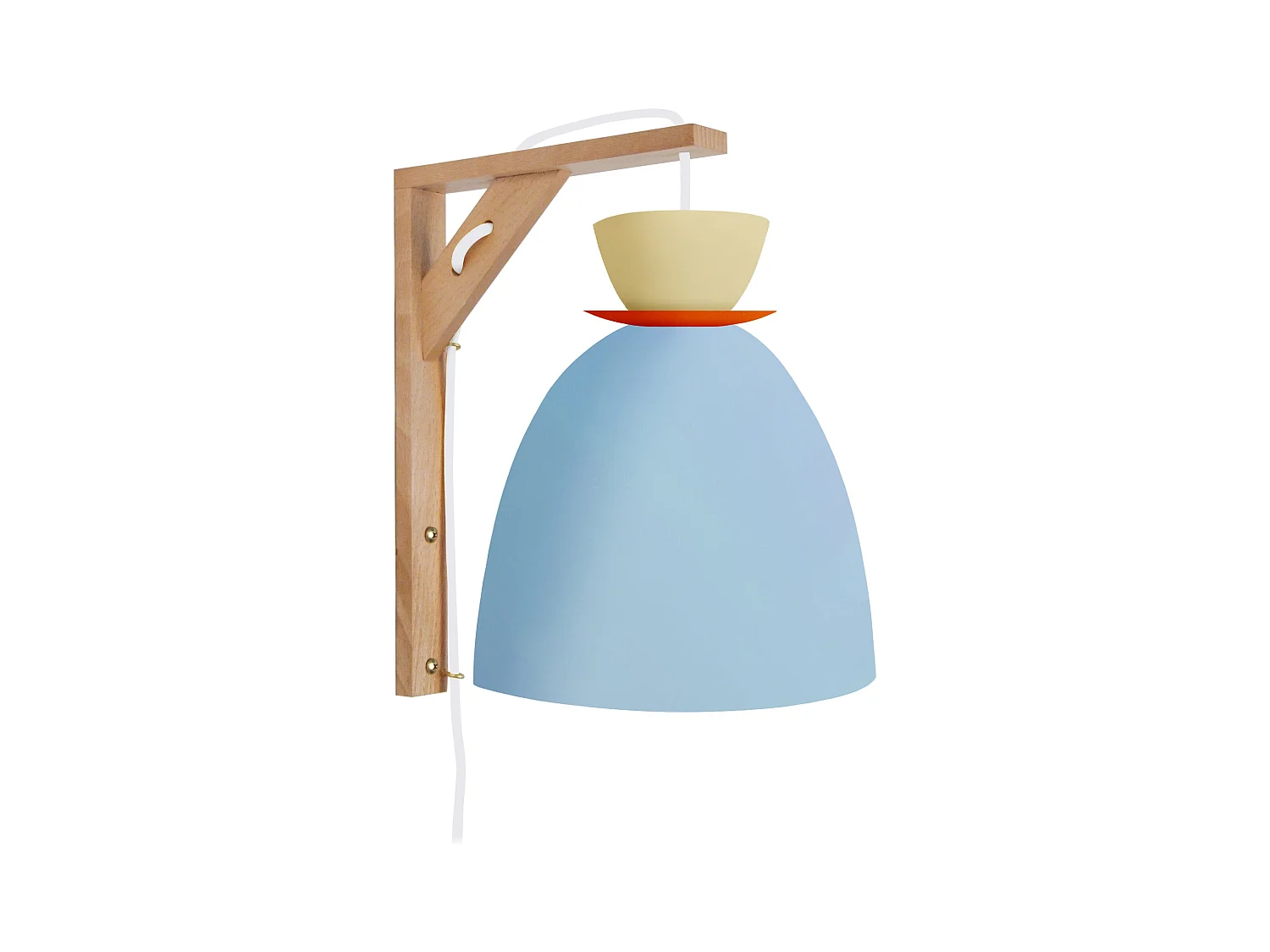 Applique TOSEL ,bois,Bleu,H30xD21,5xP28cm