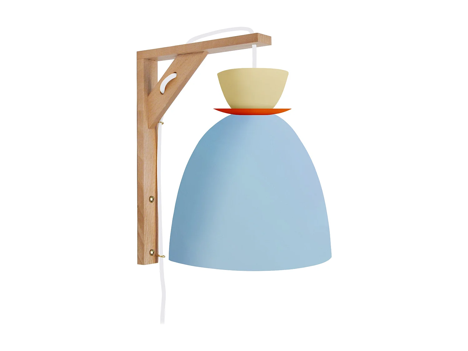 Applique TOSEL ,bois,Bleu,H30xD21,5xP28cm