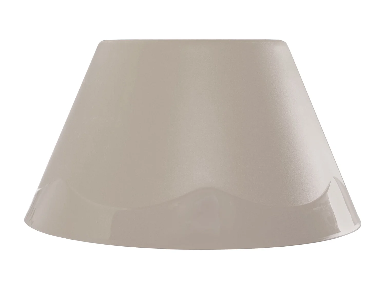 Abajur TOSEL POLYCONE plástico cônico taupe D22 x H12  cm