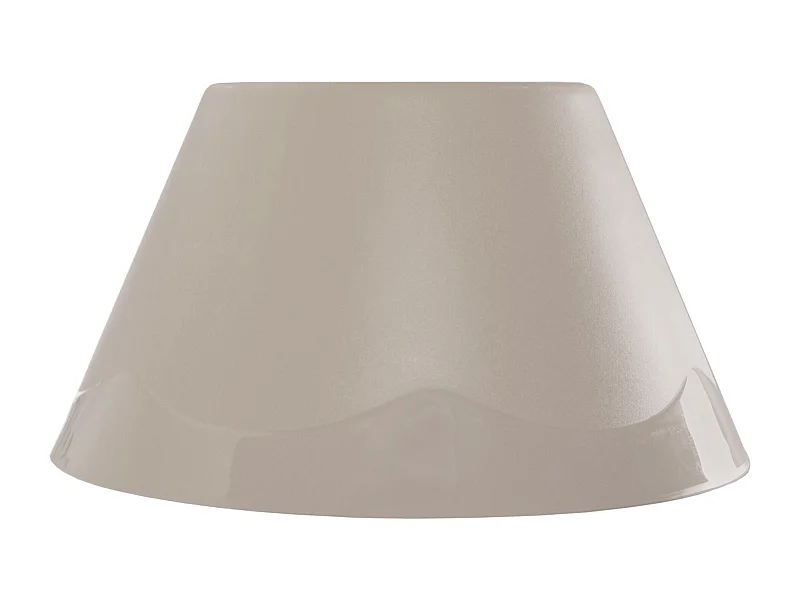 Abajur TOSEL POLYCONE plástico cônico taupe D22 x H12  cm