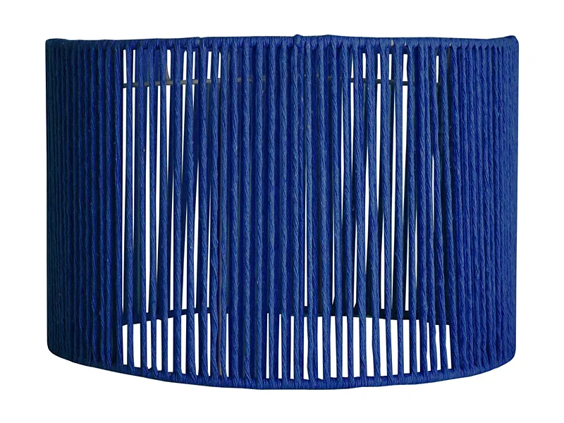 Abat-jour TOSEL ,métal,fibre ,Bleu,H22xD40xP40cm